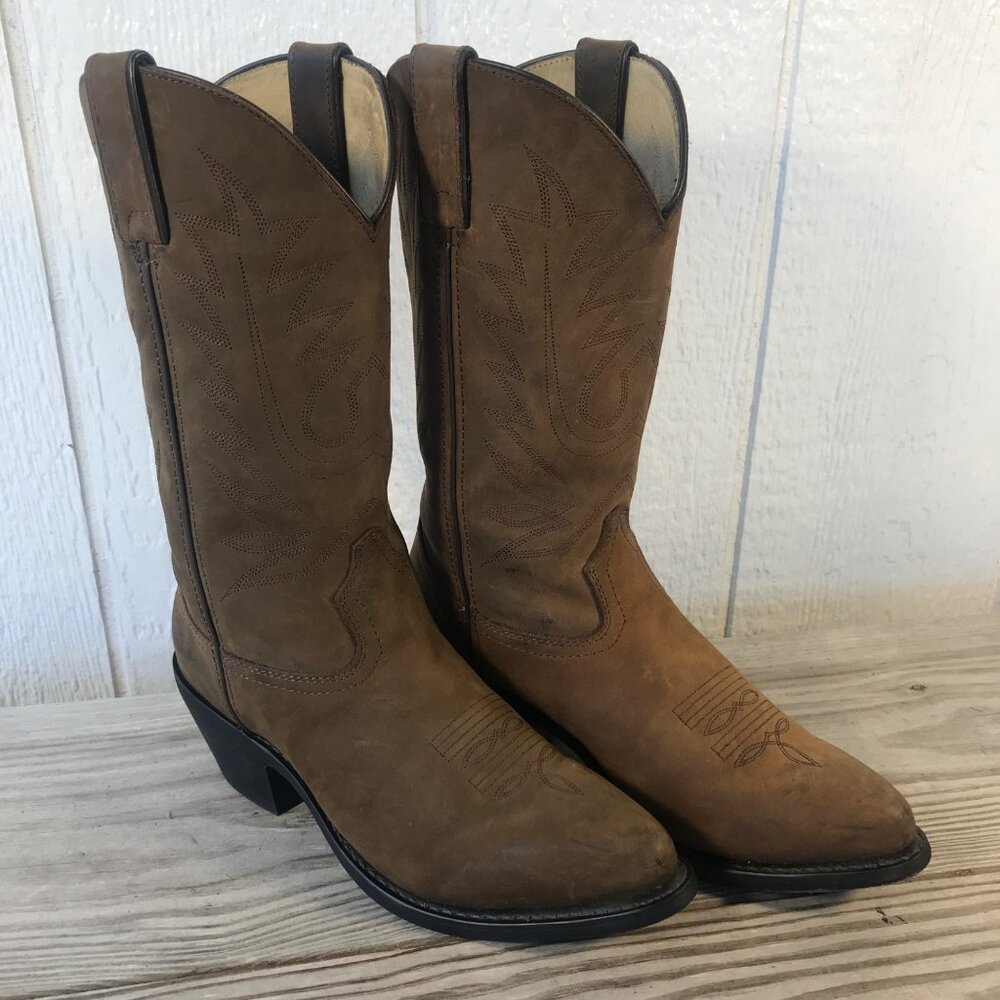 Durango Classic Womens Tan Full Grain Leather Western Boots 7.5 M RD4112